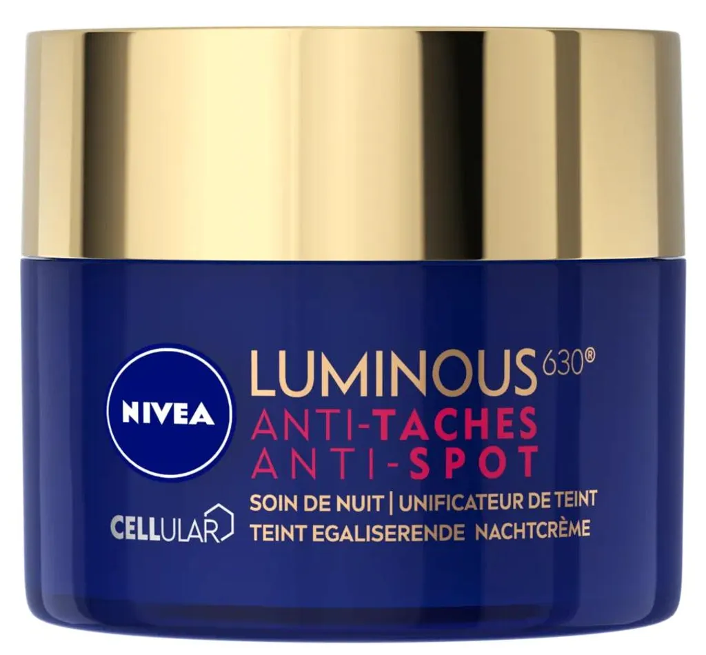 Anti-Taches Nivea Luminous 630 Soin de Nuit Crème Visage Éclat 50ml