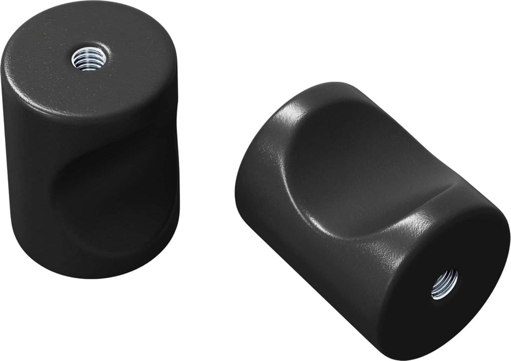 Schrankknopf 2 pcs Schwarz 18 x 23 mm Eisen