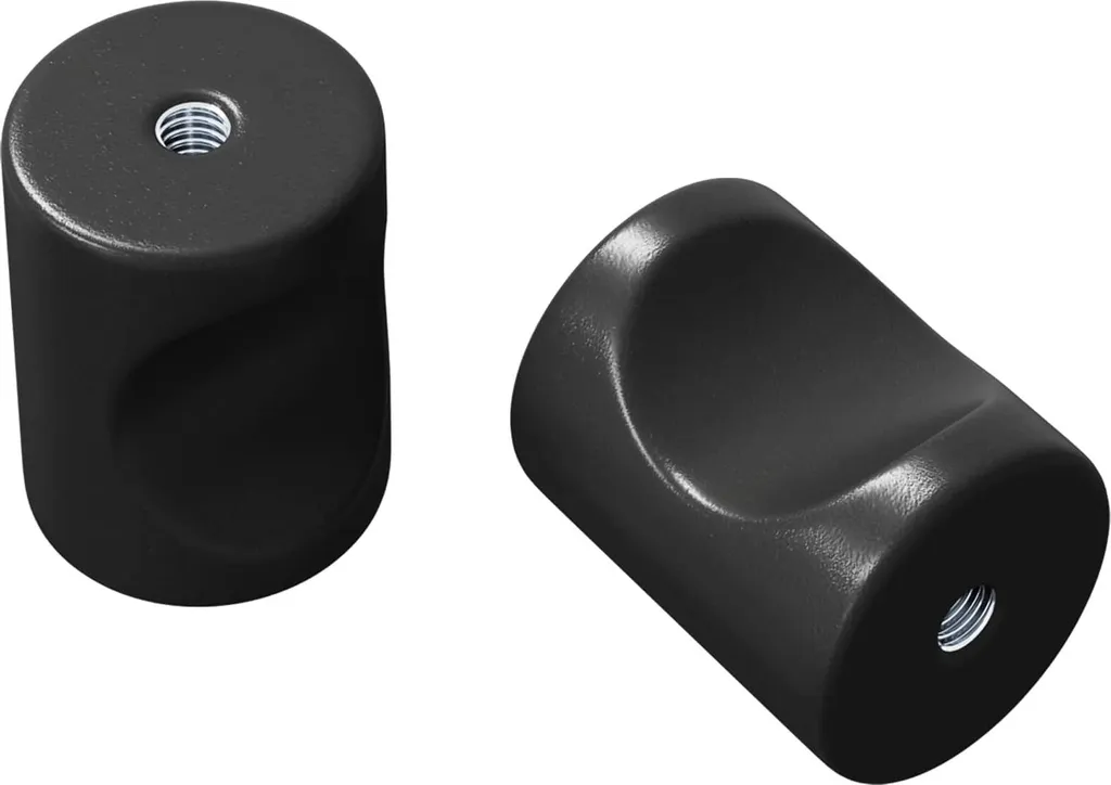 SYFAX™ pomello per mobile 2 pezzi nero 18 x 23 mm ferro