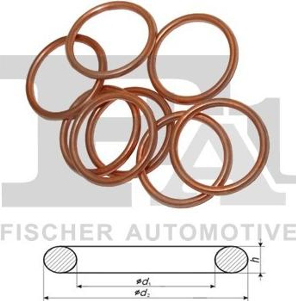10x FA1 Dichtring 879.760.010 1,5mm Kupfer 10mm 16mm