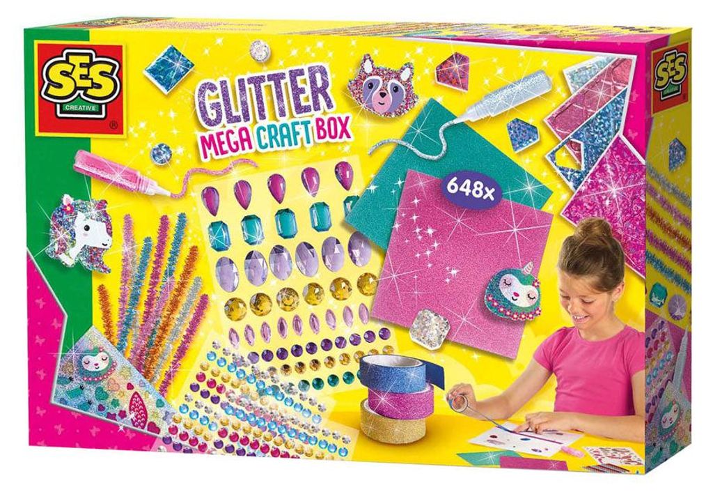 SES Creative Mega Glitzer-Bastelbox, Bastelset für Kinder, Produktbild 