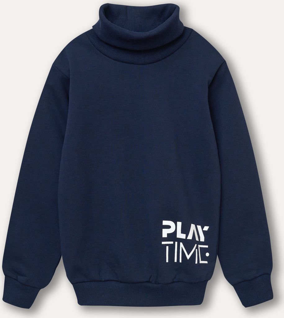 Rollkragenpullover für Jungen Play Time - Navy - 146