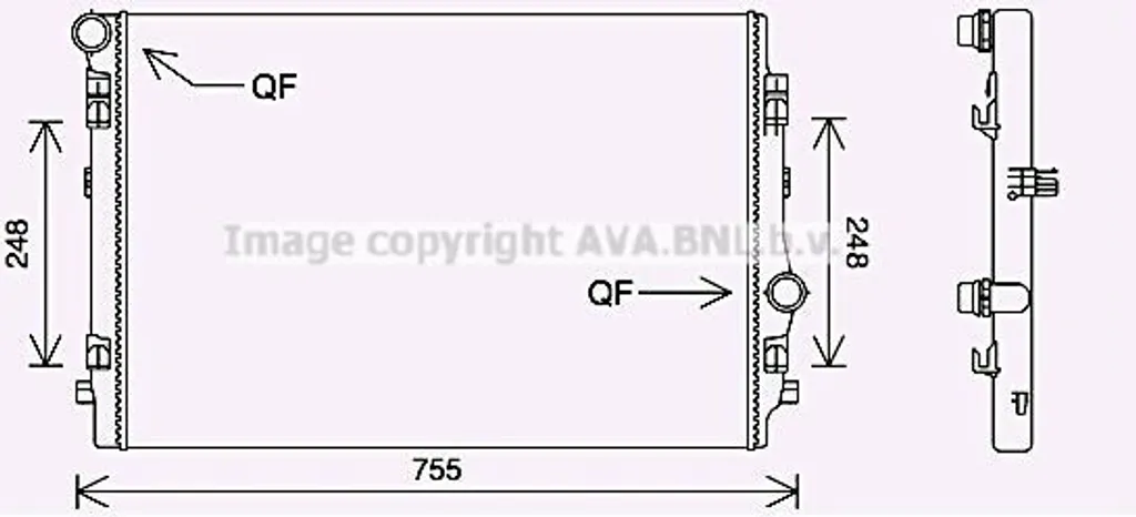 Radiateur de refroidissement eau PRASCO VN2398 pour Leon 5F