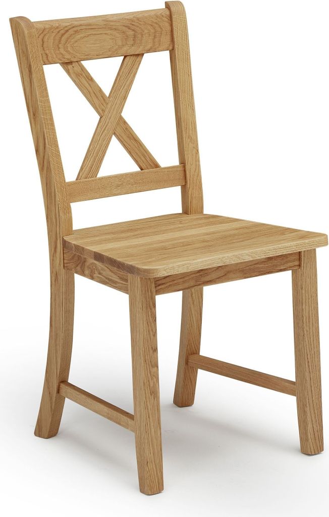 Küchenstuhl (2er-Set) Dedie aus Massivholz 47 x 53 x 90 Esszimmerstuhl massiv Wildeiche geölt 12138