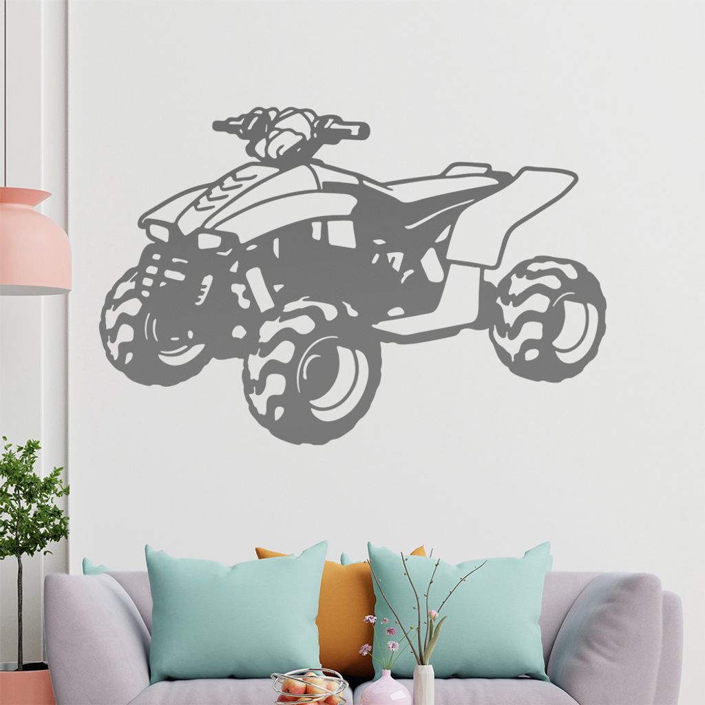KIWISTAR Quad - Bike Offroad Tour Wandtattoo in 6 Größen - Wandaufkleber Wall Sticker - Dekoration, Küche, Wohnzimmer, Schlafzimmer, Badezimmer