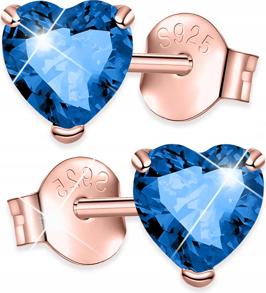 Orecchini Cuore Blu e Oro Argento 925 - Must-Have Gioielli Donna 2024