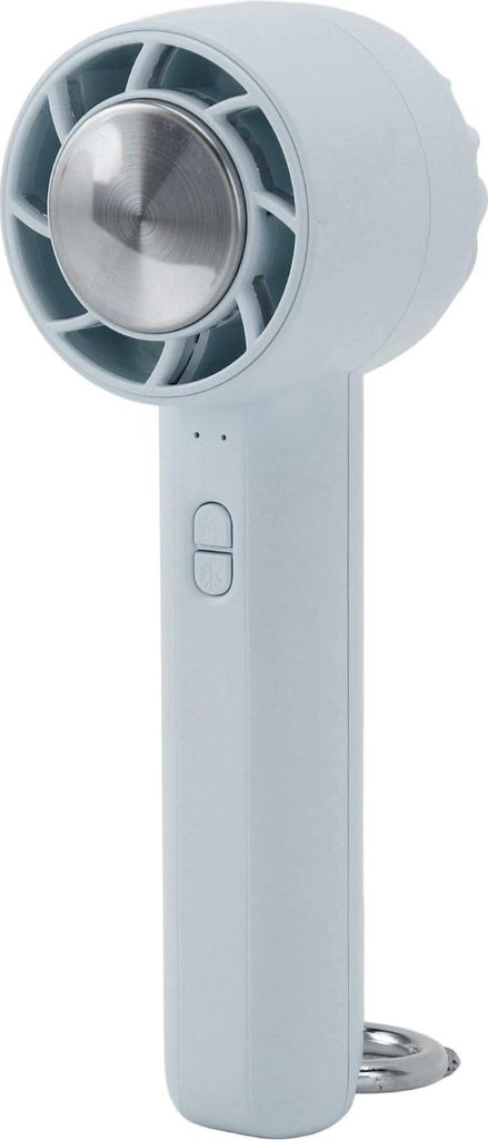 Mini Handheld-Turbo-Ventilator Halbleiter Kühlung leise wiederaufladbare kleine Tasche Fan mit hängenden Haken für Reisen Strand Camping Blau