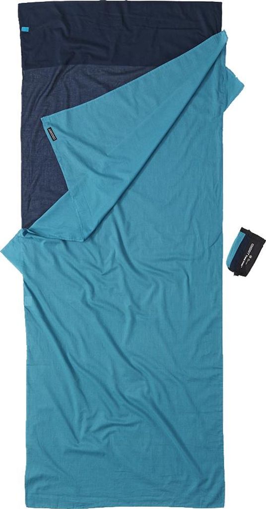 Cocoon Leicht-Reiseschlafsack,Rechteck, 220 x 90cm, 100 % Baumwolle, laguna blue (ECT24/53)