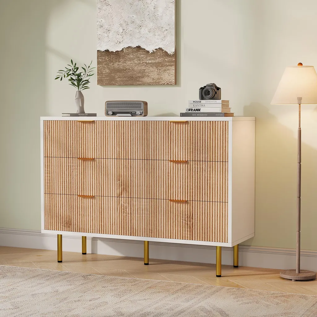 Optimisez votre rangement avec la commode Fortuna Lai 100 cm 6 tiroirs