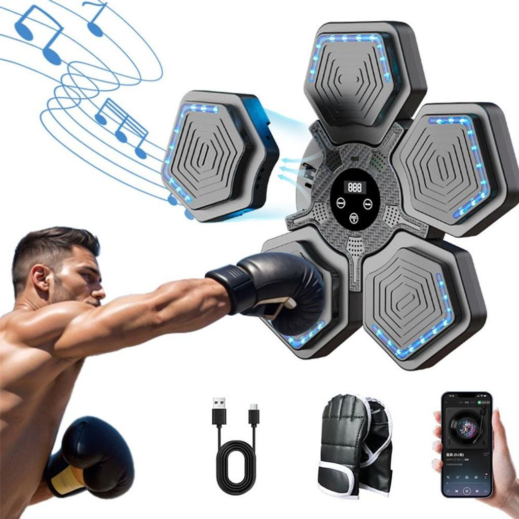 INF Smart Musik Boxmaschine: Bluetooth, Einstellbare Geschwindigkeit für Training Schwarz