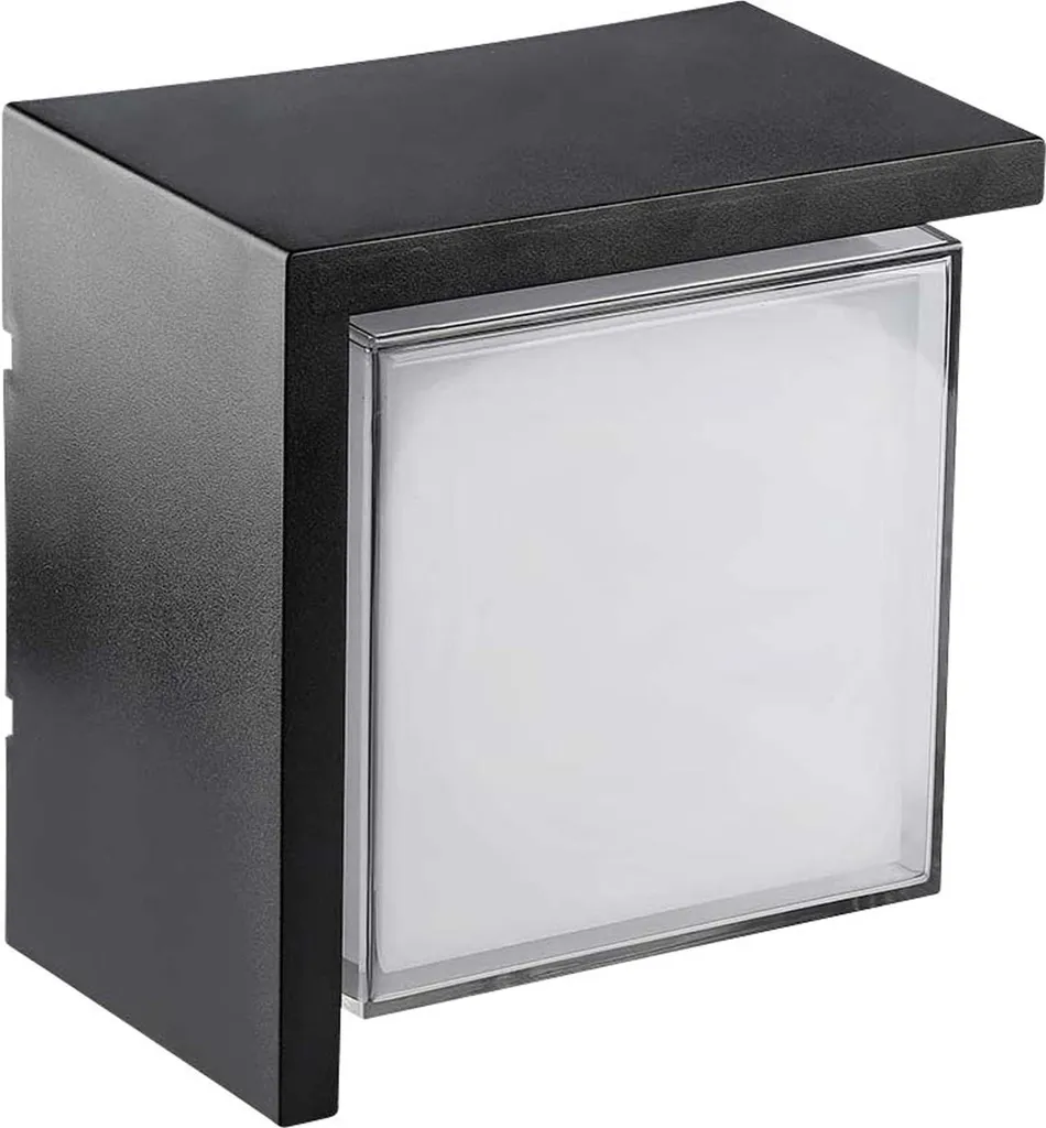 Applique Murale Extérieure LED Étanche IP65 Design Carré Noir 12W 4000K - 4