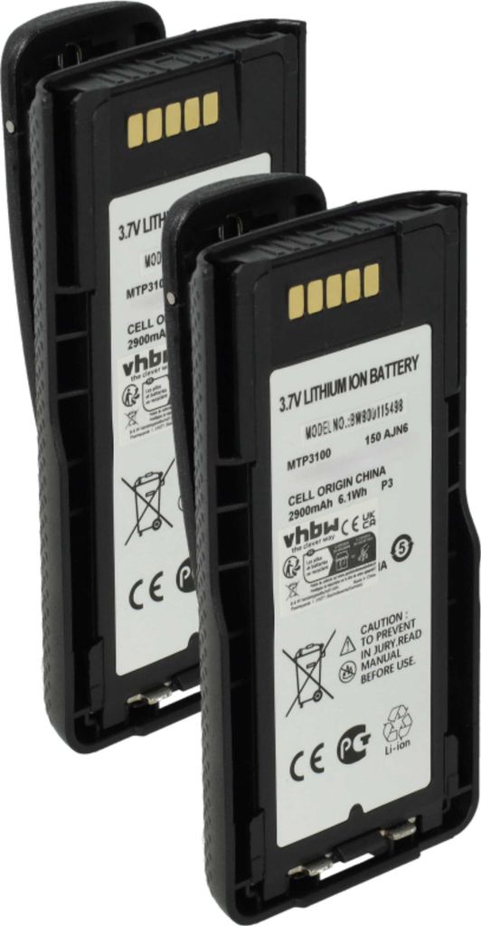 vhbw 2x Akku kompatibel mit Motorola Tetra MTP3550, Produktbild 