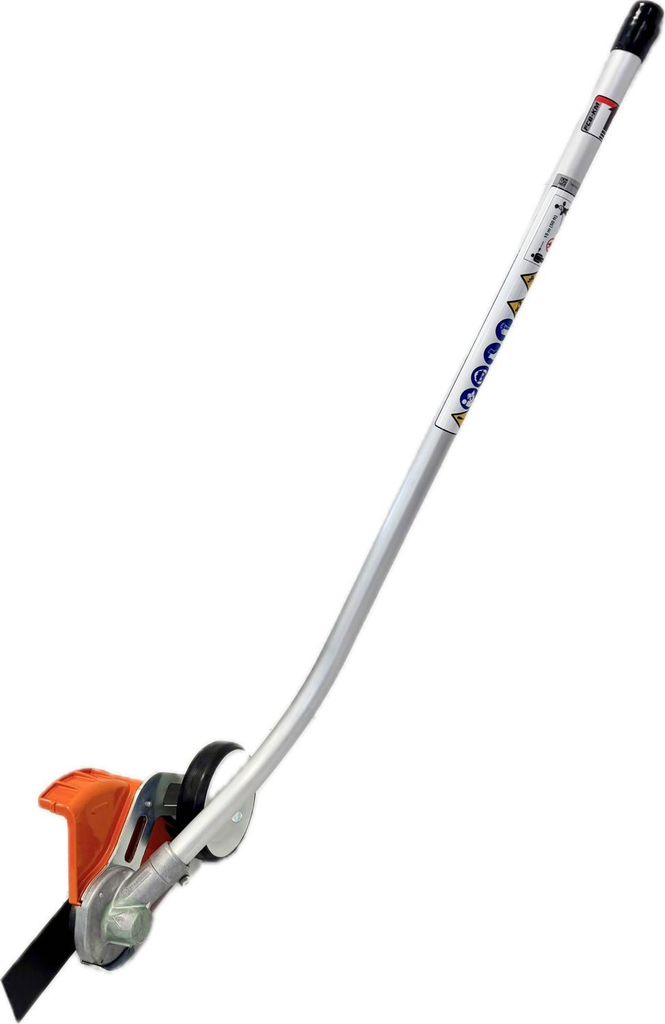 A product shot of a garden tool attachment on a white background.