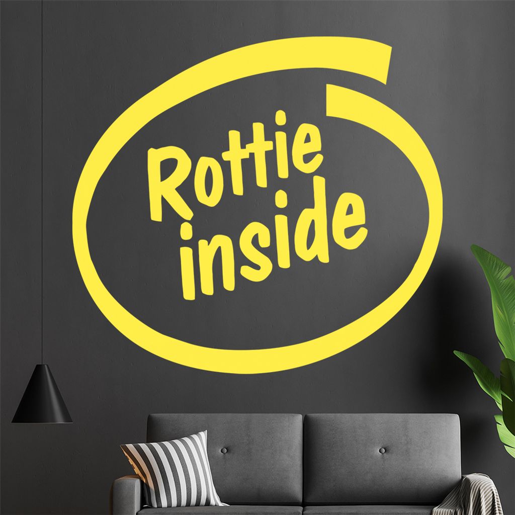 Rottie inside Wandtattoo in 6 Größen - Wandaufkleber Wall Sticker - Dekoration, Küche, Wohnzimmer, Schlafzimmer, Badezimmer