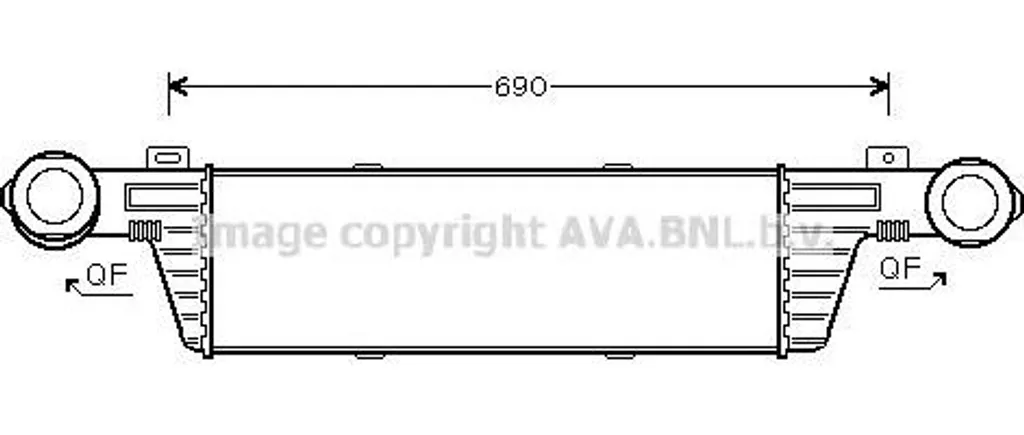 Refroidisseur d'air de suralimentation pour Classe E - AVA MSA4315