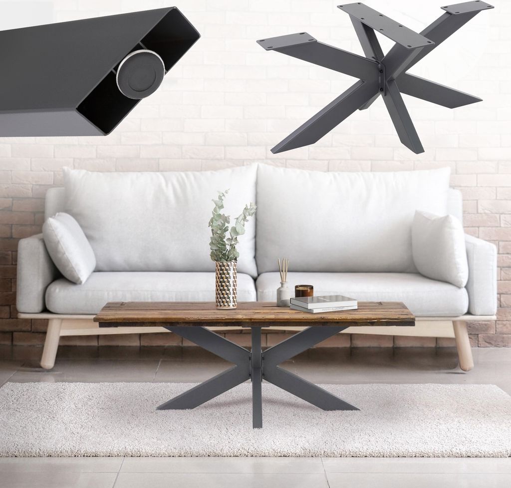 ML-Design nohy stola Spider cross frame, 98x58x43 cm, Obrázok produktu 