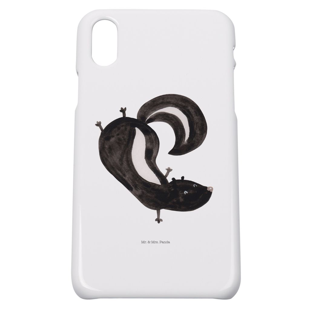 Mr. & Mrs. Panda Iphone 10 Handyhülle Stinktier Handstand - Weiß - Geschenk, Handy, Stinker, Skunk, Wildtier, Hülle, Cover, Spielplatz, Raubtier, X