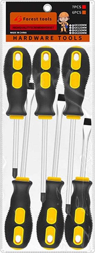 INF 6-teiliges Magnet-Schraubendreher-Set - S2-Leg Stahl & Cr-V Stahl