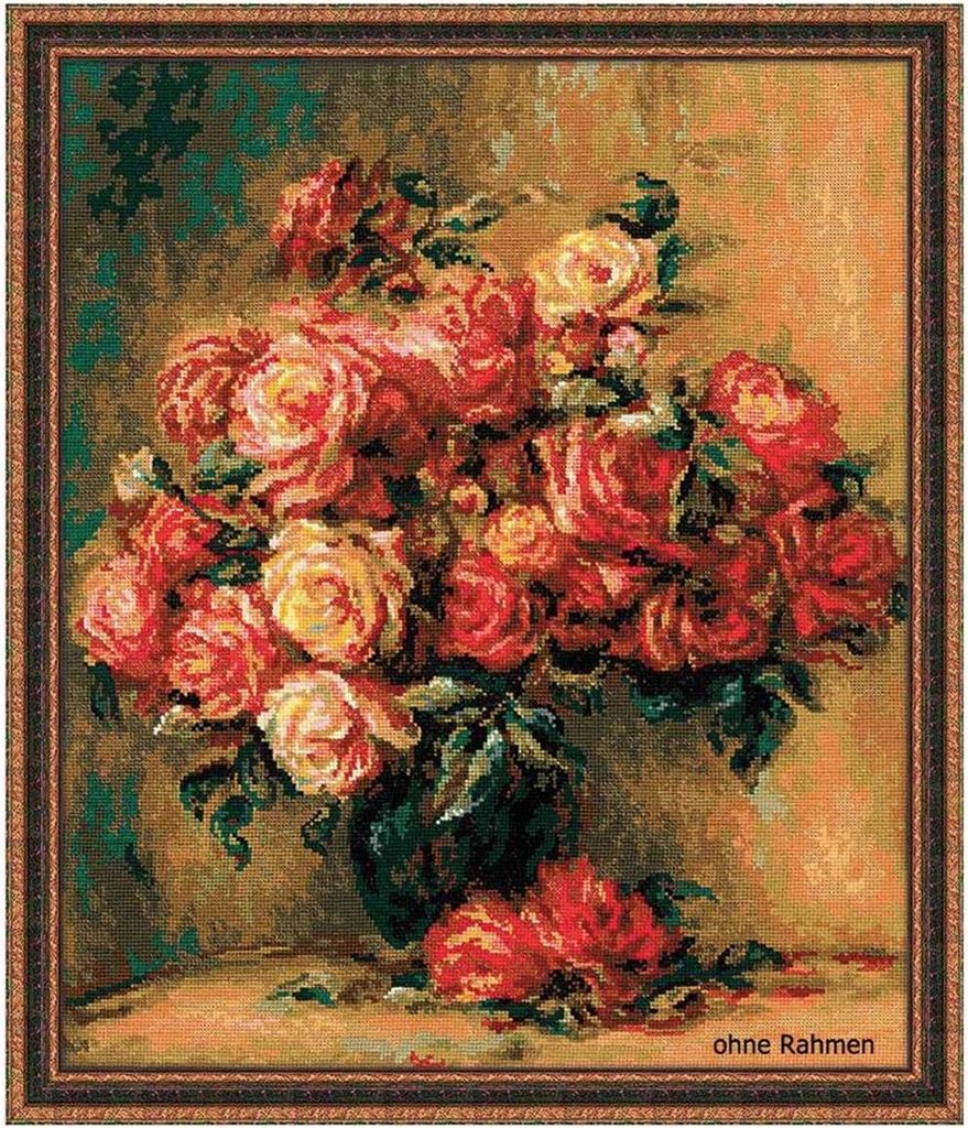 Riolis Kreuzstich-Set "Rosen Strauß", Zählmuster