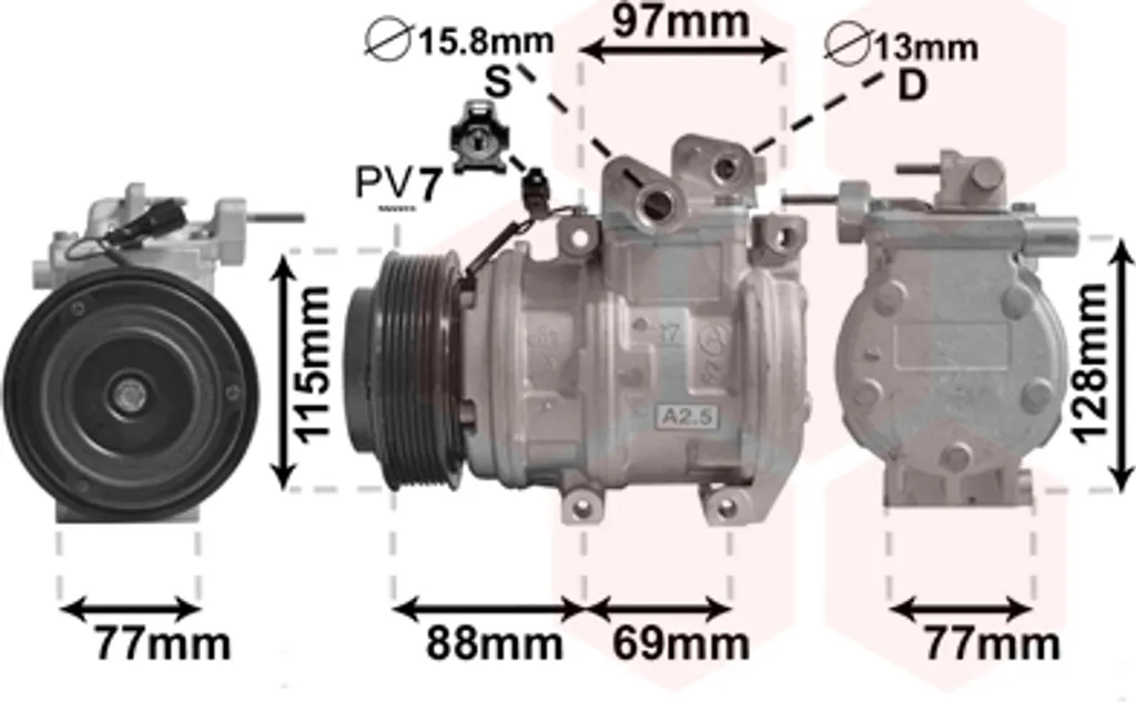 Compresseur de Climatisation 2.5CRDi 8300K124 pour Systèmes de Froid