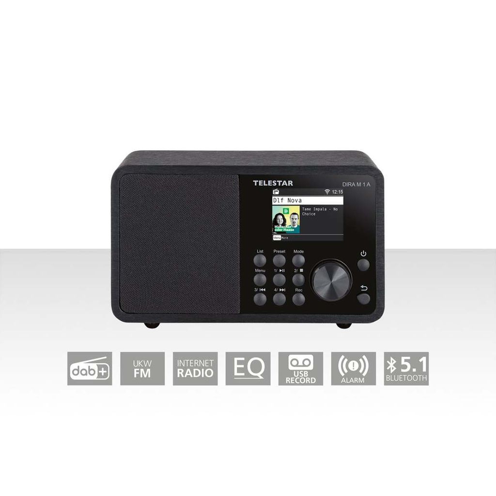 DIRA M 1 A EWF Radio mono multifonctions compacte noire Image du produit 
