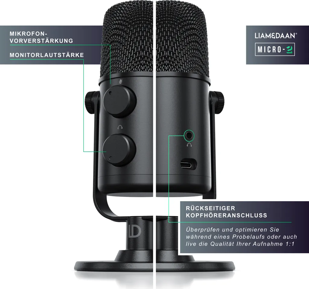 Microphone USB pour Streaming et Visioconférence avec Retour Casque Direct - 5