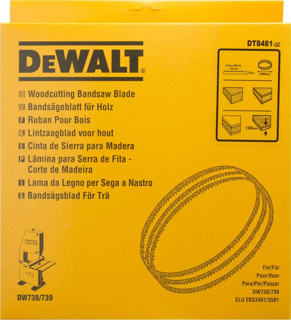 DEWALT Lame de scie à ruban 2095mm : Finissez-en avec les déviations