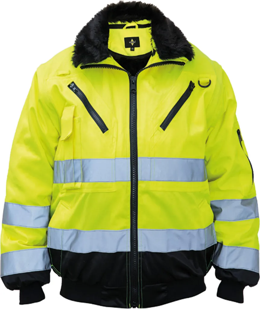 Korntex Oslo KXPJ 5XL Giacca da Pilota Hi-Vis 4-in-1 Gialla