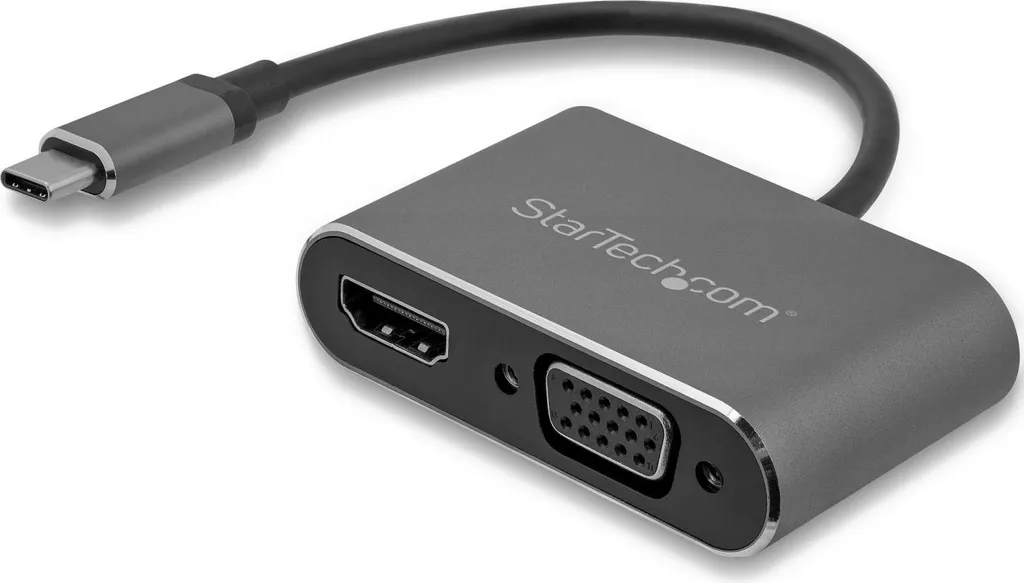 StarTech.com Adattatore USB-C a VGA + HDMI 2 in 1 - 4K 30Hz - Grigio Siderale