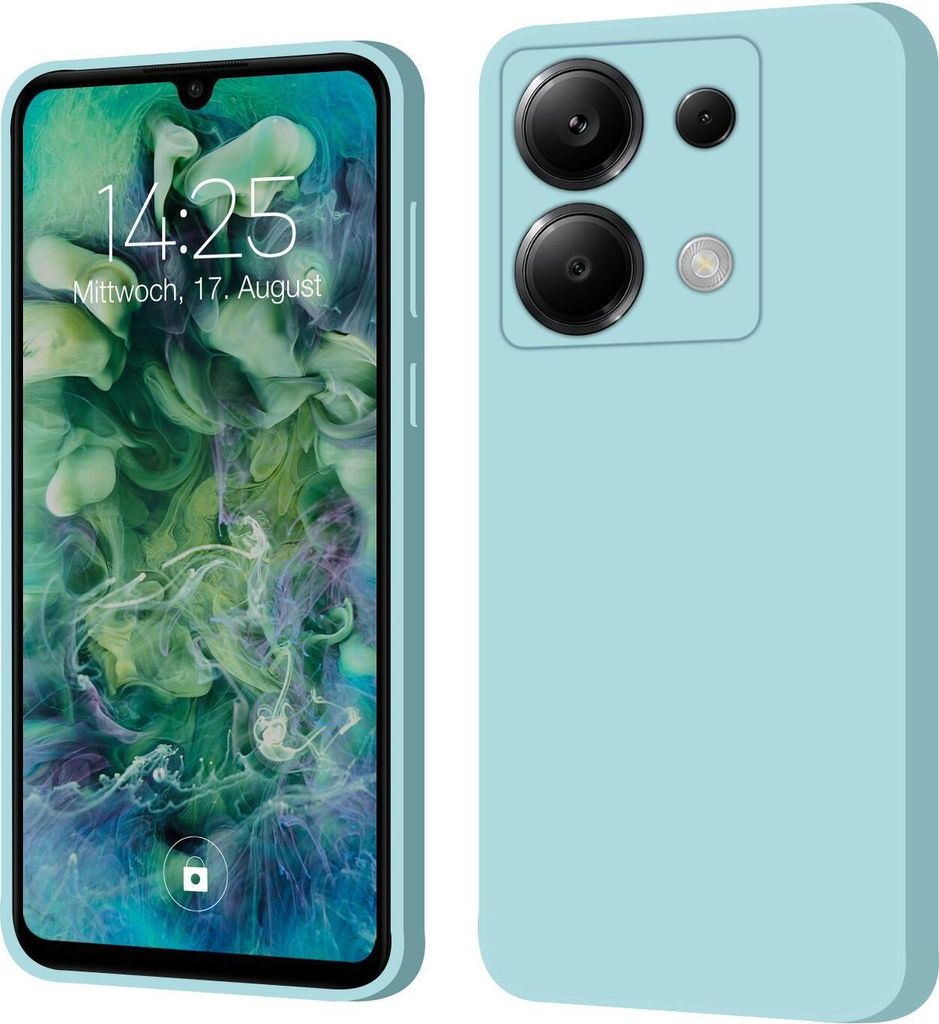 Hülle für Xiaomi Redmi Note 13 5G Case Cover Bumper Silikon Softgrip Schutzhülle Farbe: Hellblau