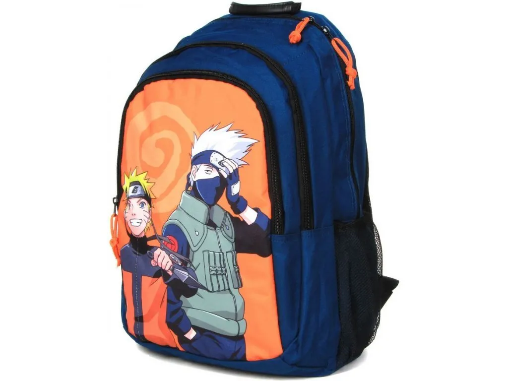 mybagstory - Zaino - 3D - Naruto - Grigio - Bambino - Scuola - Scuola - Scuola - Scuola - Scuola - Scuola - Primaria - Cartella ragazzo - Taglia 32 cm - Spalline regolabili - Idea Regalo, grigio, 32
