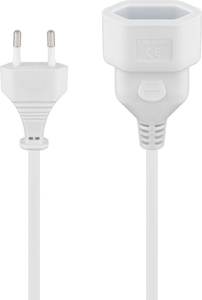 goobay Verlängerungskabel Eurostecker weiß 2 m (Bulk) Image du produit 