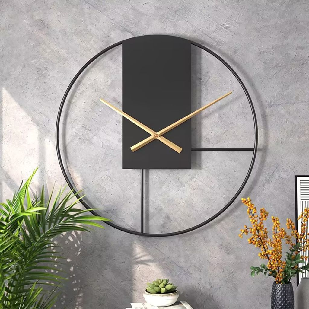 Welikera Wanduhr, 50cm Eisen Kunst Silent Wohnzimmer Produktbild 7