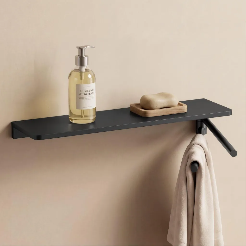 Porte-Serviettes Mural Gris Anti-Rouille : Solution Rangement Pliable
