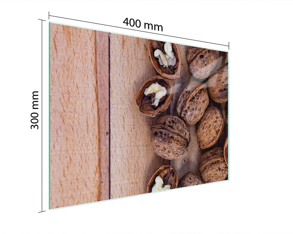 Schneidebrett Herdabdeckplatte Multiglasschneidplatte 40x30 cm Erdnüsse Holz
