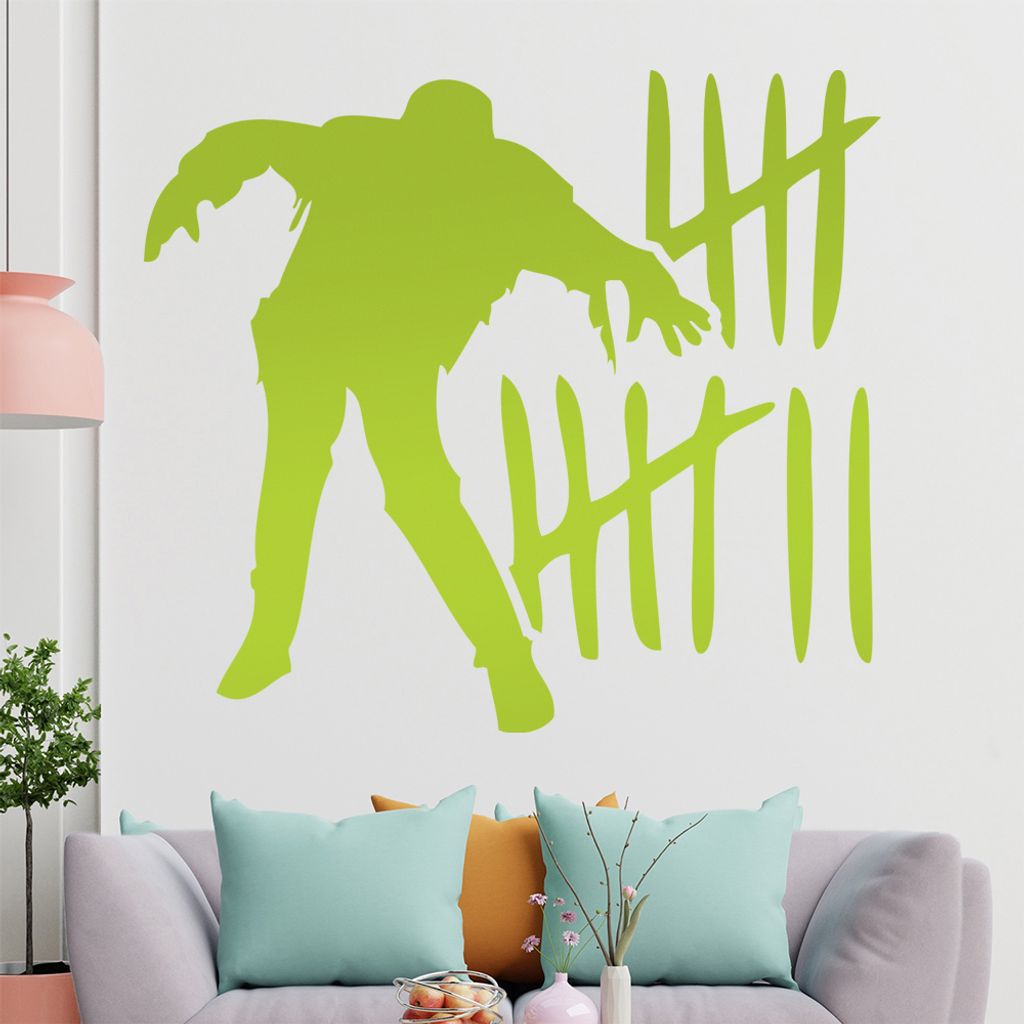 KIWISTAR Zombie Hunter Counter - Liste Treffer Wandtattoo in 6 Größen - Wandaufkleber Wall Sticker - Dekoration, Küche, Wohnzimmer, Schlafzimmer...