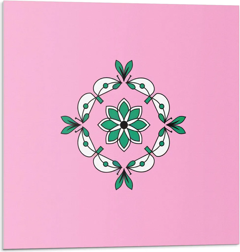 Pannelli Parete PVC 20x20 Motivo Floreale - 20 Piastrelle Vinile