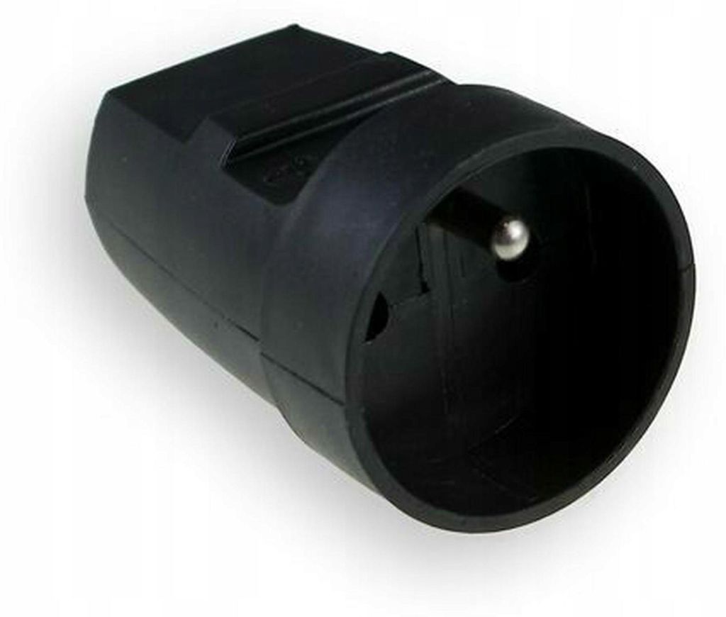 Tragbare geerdete Steckdose schwarz IP 20 Elgotech G-10-2