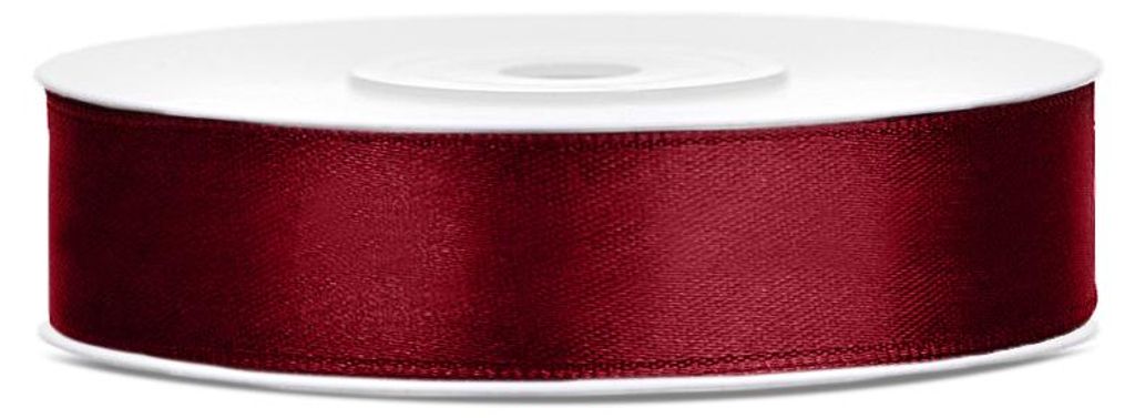 Wstążka satynowa 12 mm x 25 m Bordowa Obrázok produktu 