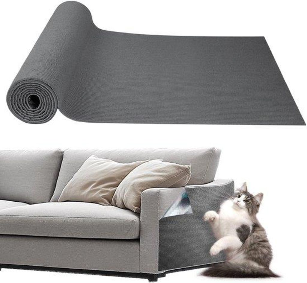 Klettend Katentapijt, 40 x 250 cm, donkergrijs, DIY Wandbeschermung gegen Kratzer für Katzenstandart