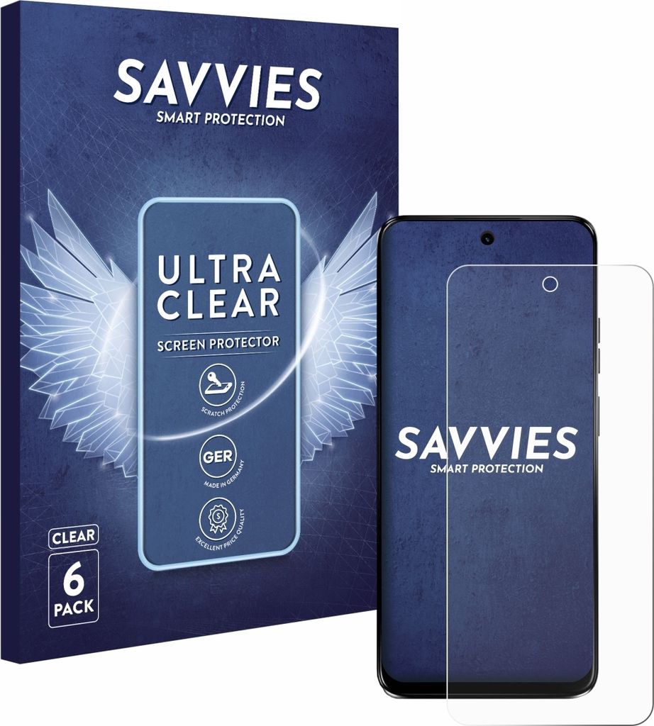 6x Für Motorola G34 5G Schutzfolie Savvies Displayschutz Display Schutz Folie Klar Transparent