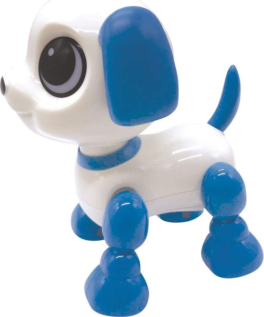 Lexibook ROB02DOG - kleiner Roboterhund mit Geräuschen, Musik, Lichteffekten, Sprachwiederholung und Klangreaktion, Spielzeug für Jungen und Mädchen