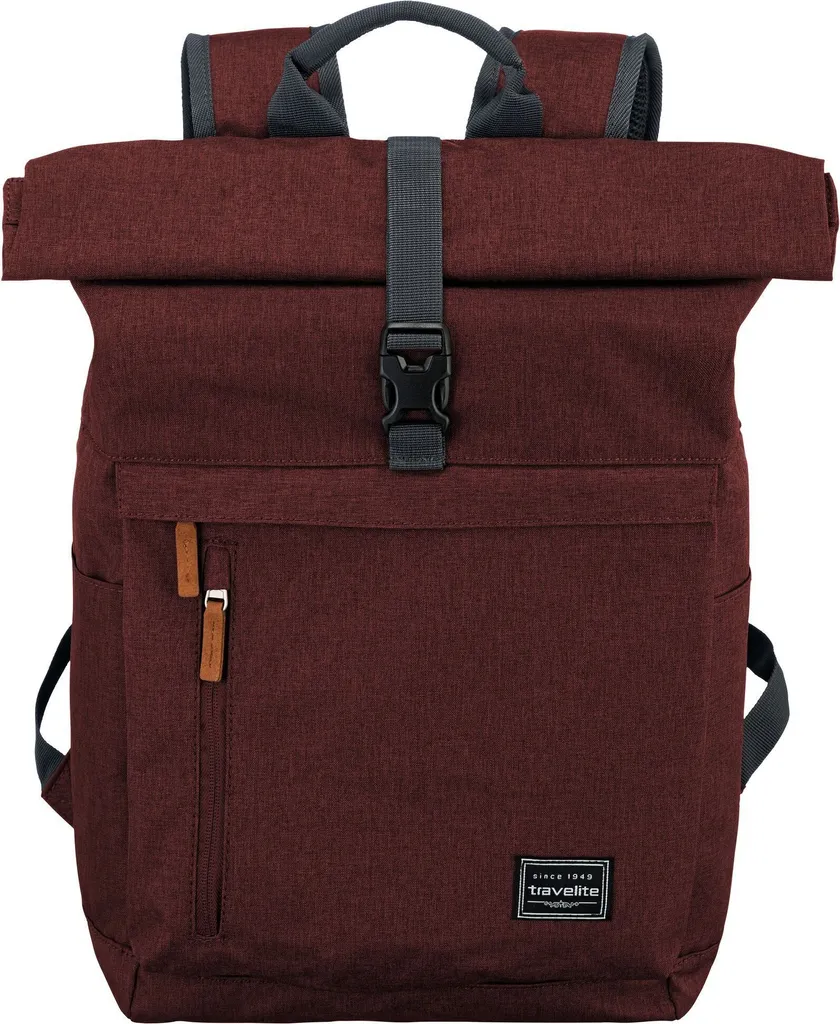 Travelite Zaino Basics 35L Bordeaux Rosso - Zaino Scuola e Tempo Libero