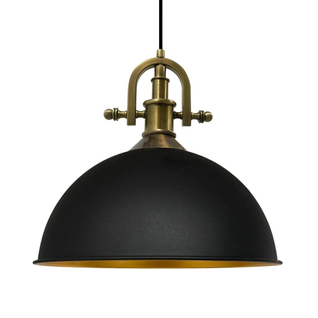 Pendelleuchte Industrielle Metall Groß 40 cm, Schwarz Pendellampe, Küchenlampe