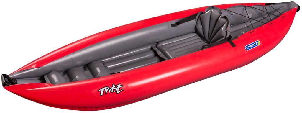 Gumotex Twist I 1er Schlauchkajak – Ultralight Schlauchboot für Paddler, Farbe:Rot
