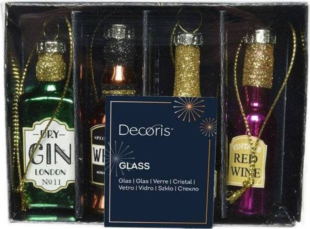 HOMLA ALCOL Glasflaschenkugeln 4 Stk.