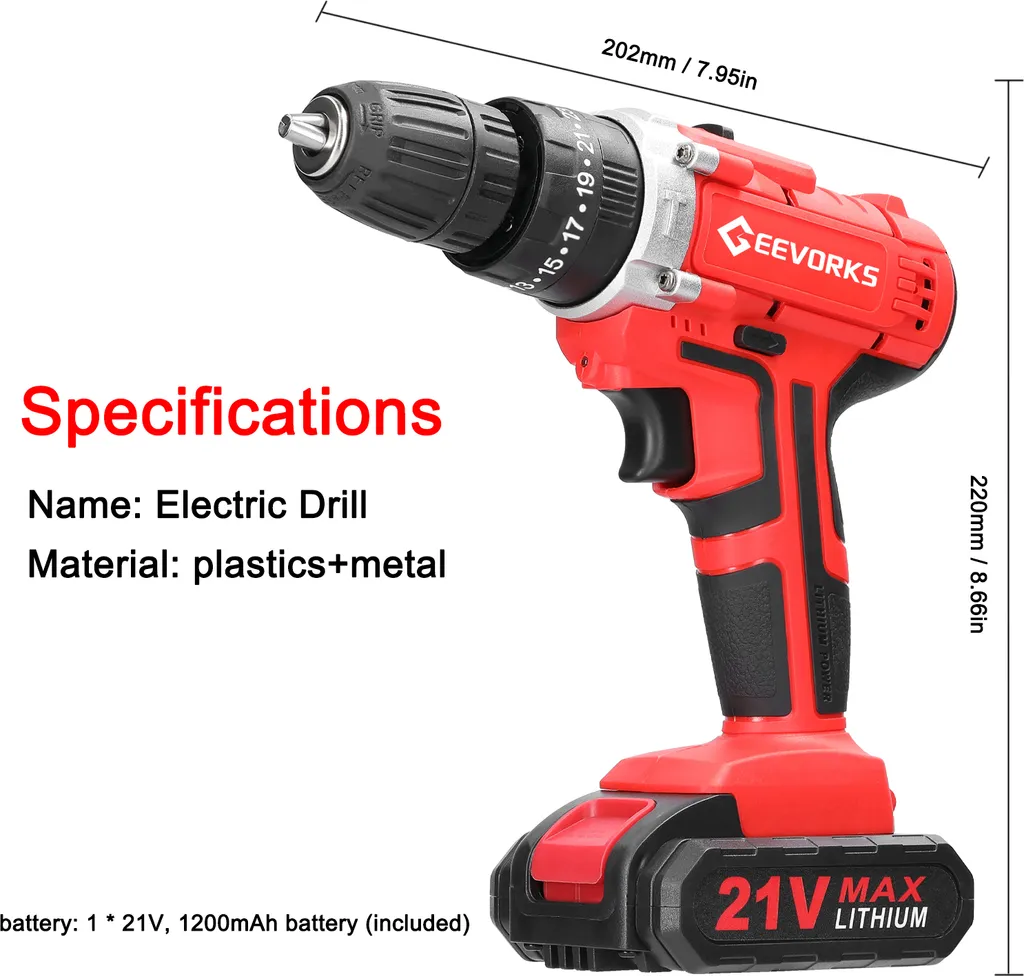 Tournevis électrique multifonction 21V avec 3 modes de travail complets - 3