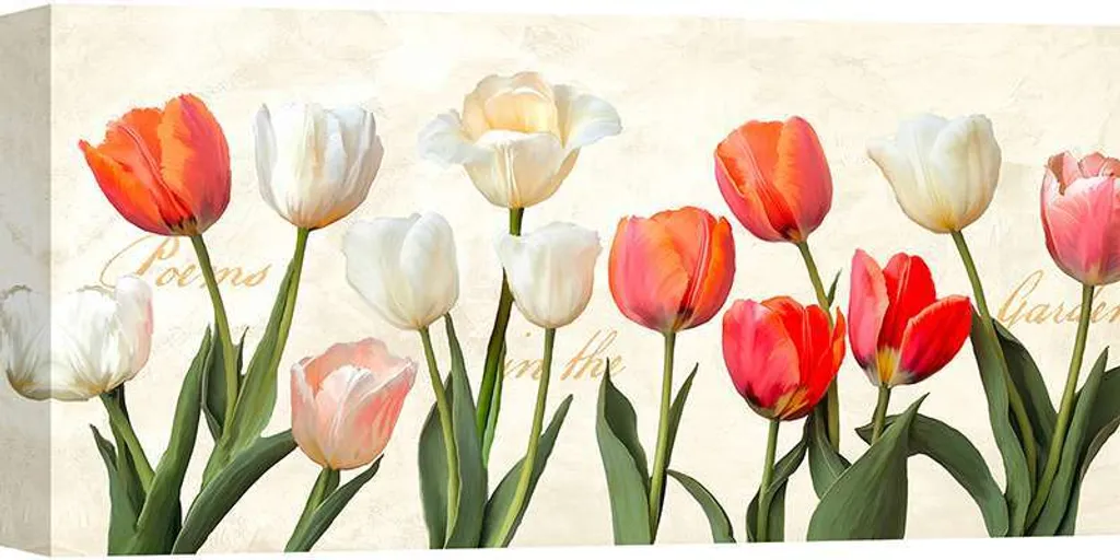 Poesie in Giardino di Teo Rizzardi | Stampa su Tela Shabby 70x35