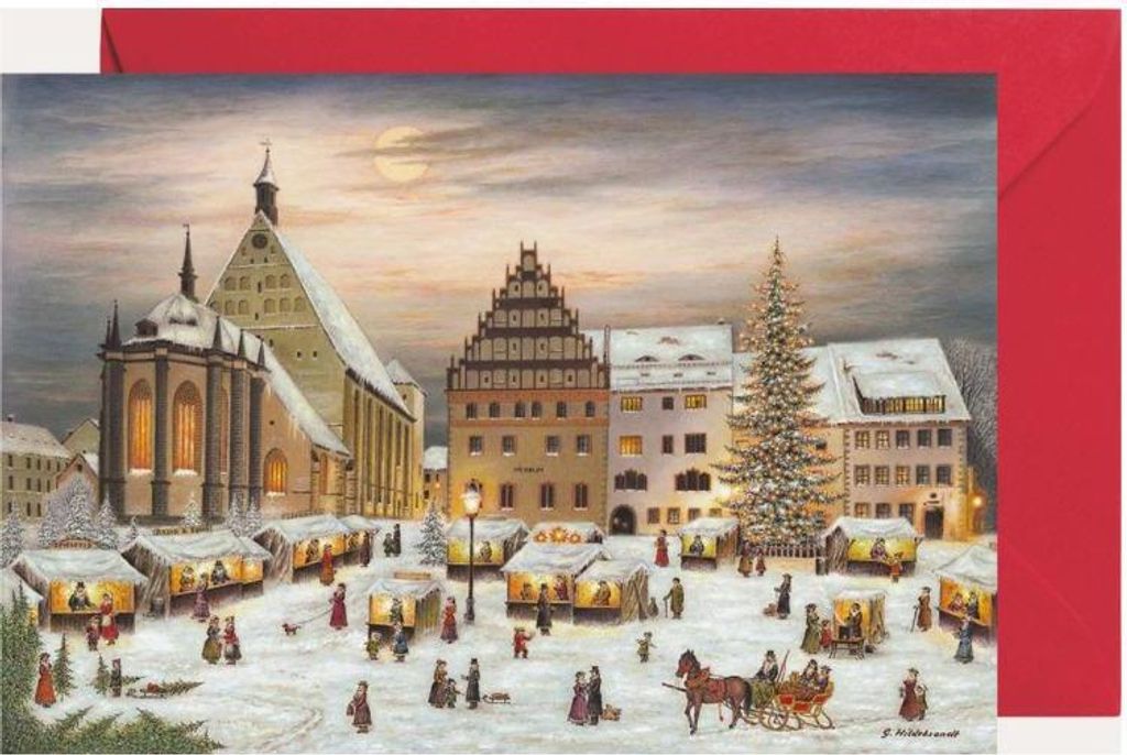 Miniadventskalender Freiberg mit weihnachtlichen Motiven