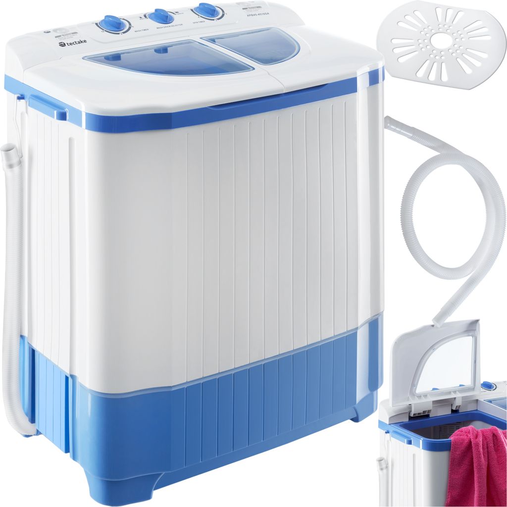 A mini washing machine with a spin dryer function.